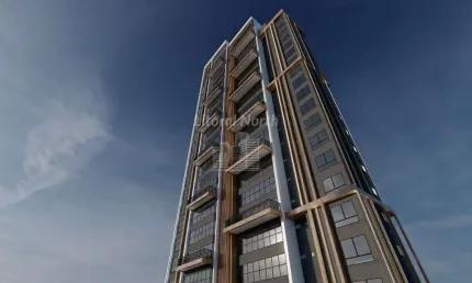 Apartamento em construção no centro de Balneário Camboriú com Vista Mar