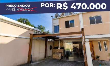Casa em condomínio fechado com 3 quartos à venda na Rua Simão Brante, 103, Uberaba, Curitiba por R$ 470.000