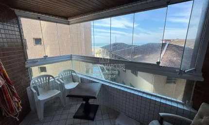 Apartamento na Praia Grande - Aviação2 dormitórios sendo 1 suíte, sala com sacada gourmet, vista livre e iluminação natural, cozinha planejada, área de serviço, wc social.Vista mar / 1 vaga. Semi mobi