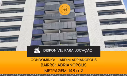 Apartamento Alto Padrão para Locação em Adrianópolis – 4 Dormitórios e Lazer Completo!