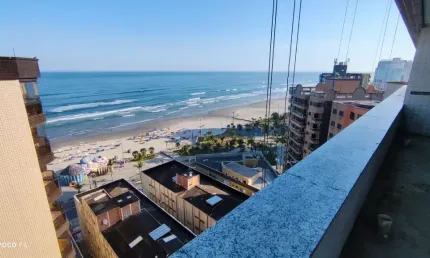 Vila caiçara, lançamento 3 dormitórios, alto padrão, 150 mts do mar