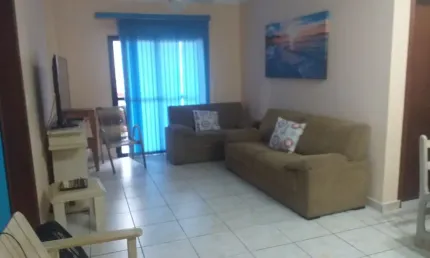 Apartamento 2 quartos 1 suíte - 100 metros mar - caiçara - praia grande - sp - rp488