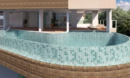 Jardim Real, apto novo 2 dorms, suite, sacada goumert, vista para o mar