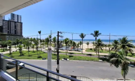 Apartamento 2 quartos - frente mar com vista total para a praia - vila caiçara