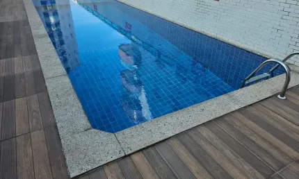Vila caiçara, lindo apto 1 dorm, suite, sacada gourmet, lazer completo