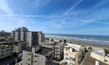 Apartamento 1 Quarto 2 sacadas - 50 mts mar - Entrada e parcela direto - Vila Caiçara - Praia Grande - SP - RPJ130