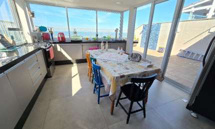 Cobertura 4 quartos mobiliado Frente Mar - Na Vila Caiçara em Praia Grande
