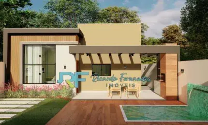 Casa linear 118m² em construção na rua cacilda becker, macaé.