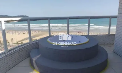 Cobertura Duplex, 3 suítes, 3 vagas,  ha 50 metros do Mar, Praia Grande, Guilhermina