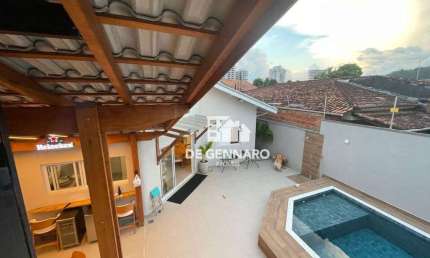Praia Grande, Canto do Forte, Casa Isolada, Alto Padrão, 3 suítes, piscina, área grill