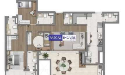Apartamento com 3 quartos à venda na Avenida Roque Petroni Júnior, 576, Brooklin, São Paulo, 134 m2 por R$ 2.500.000