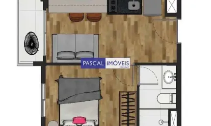 Apartamento com 1 quarto à venda na rua casa do ator, 1100, vila olímpia, são paulo, 24 m2 por r$ 550.000
