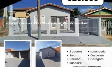 Casa 2 dorms pedra branca santo antonio de posse - sp