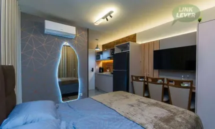 Studio com 1 dormitório para alugar, 21 m² por r$ 3.185,00/mês - centro - curitiba/pr