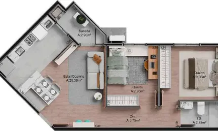 Apartamento com 2 quartos à venda na Rua Ouro Verde, Vila Emília, Maringá