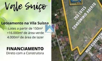 Área Total de 150,00 m², Frente do terreno com 7,50 Metros, Fundos do terreno com 7,50 Metros
