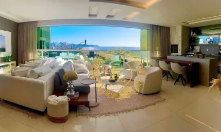 APARTAMENTO ALTO PADRÃO MOBILIADO E DECORADO, 4 SUITES 3 VAGAS DE GARAGEM, ESTRUTURA DE LAZER COMPLETA, LOCALIZAÇÃO PREVILEGIADA.