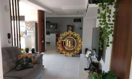 APARTAMENTO NA FAZENDA - ITAJAÍ: sacada integrada, churrasqueira a carvão mobiliado