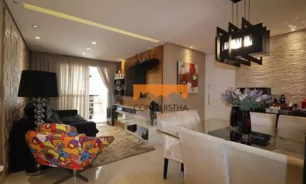 Apartamento com 3 dormitórios à venda, 94 m² por R$ 895.700,00 - Vila Valparaíso - Santo André/SP