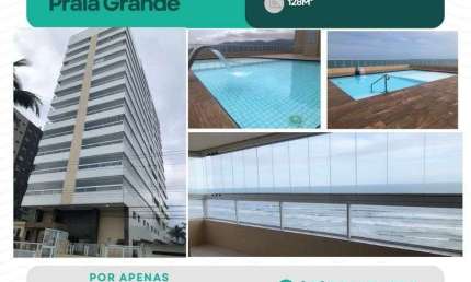 Sensacional Apartament 3 quartos no Jardim Real Praia Grande - frente mar