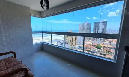 BELÍSSIMO APARTAMENTO 2 QUARTOS E VISTA MAR  NA PRAIA EM MONGAGUÁ!