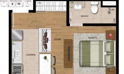 Apartamento com 1 quarto à venda na Rua do Tramway, 84, Tucuruvi, São Paulo, 26 m2 por R$ 220.000