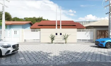 CASA NOVA A VENDA EM ITANHAÉM COM PISCINA- LANÇAMENTO .