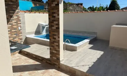 Casa nova com piscina em itanhaém - litoral sul de sp