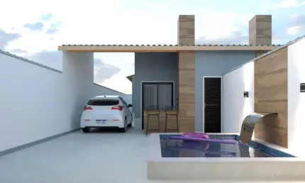 Casa nova com piscina a 1500m do marr- jd jamaica/itanhaém-sp