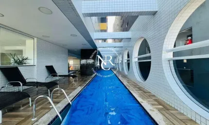 Apartamento na orla da praia de Santos á venda com 03 dormitórios no José Menino