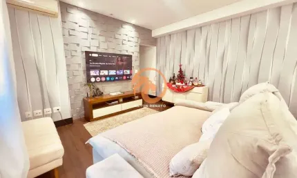 Apartamento mobiliado para aluguel com 03 dormitórios no josé menino em santos