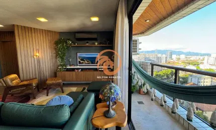 Apartamento impecável á venda com 3 suítes e 2 vagas de garagem em santos