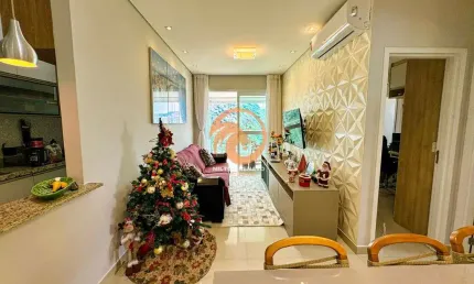 Apartamento mobiliado com 2 suítes e vaga demarcada no José Menino em Santos-SP