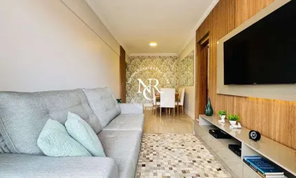 Apartamento á venda com 02 quartos e dependência completa no marapé em santos-sp