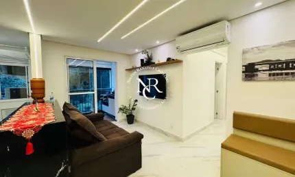 Apartamento á venda com 2 quartos no way orquidário no marapé em santos-sp