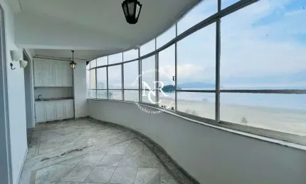 Apartamento frente mar á venda com 4 suítes no itararé em são vicente, sp