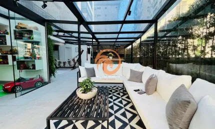 Apartamento garden á venda com 02 dormitórios no josé menino em santos