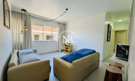 Apartamento amplo á venda no marapé com 02 quartos em santos-sp