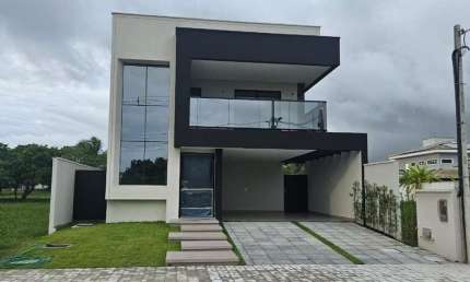 Casa em condomínio fechado com 4 quartos à venda na Alameda das Camelias, 20, Jacundá, Aquiraz, 220 m2 por R$ 1.400.000