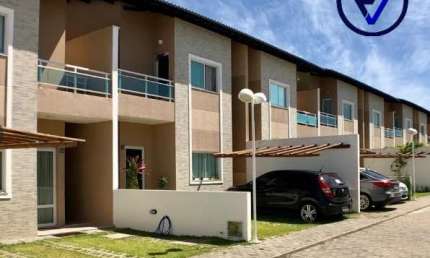 Casa em condomínio fechado com 3 quartos à venda na Rua Santa Cecília, 2700, Guaribas, Eusébio, 103 m2 por R$ 545.000