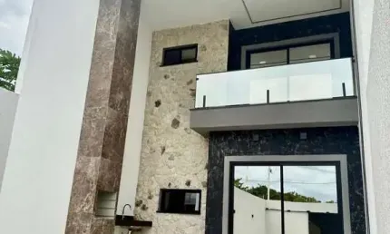 Casa com 3 quartos à venda na francisco raimundo monteiro cavalcante, 5, encantada, eusébio, 108 m2 por r$ 429.900