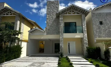 Casa em condomínio fechado com 3 quartos à venda na Rua João De Castro, 1343, Jacundá, Aquiraz, 246 m2 por R$ 1.400.000
