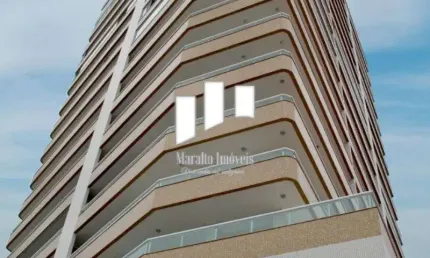 Apartamento com sacada gourmet com linda vista para o mar em Praia Grande SP.