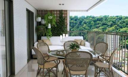 Apartamento com 3 suítes e 2 vagas de garagem no Canto do Forte em Praia Grande SP.