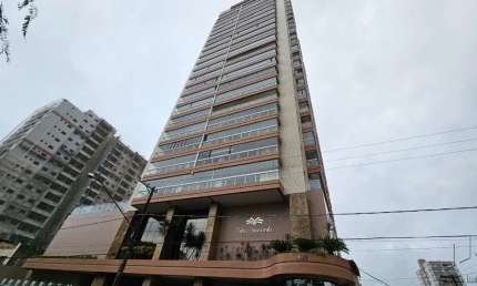 Apartamento de luxo na Guilhermina: 3 quartos, 3 suítes, 1 sala, 4 banheiros, 2 vagas de garagem, 122m² - Praia Grande-SP.