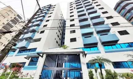 Apartamento à venda em Praia Grande-SP, bairro Aviação - 1 quarto, 1 sala, 1 banheiro, 1 vaga de garagem - 48,74 m².