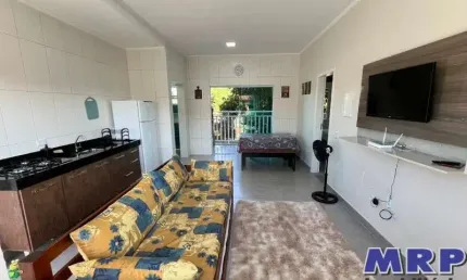 Apartamento de 1 dormitório à venda na praia da maranduba. novo. aceita financiamento bancário.