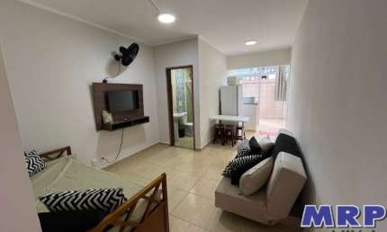 Aluguel de apartamento na Praia do Sape em Ubatuba-SP: 1 quarto, sala, banheiro, garagem e 31m² de área!