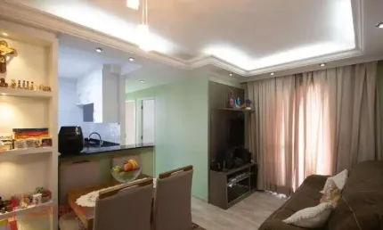 Venda de apartamento impecável em parque novo mundo, são paulo-sp: 2 quartos, 1 suite, 2 salas, 1 banheiro, 1 vaga de garagem, 49,00 m²!