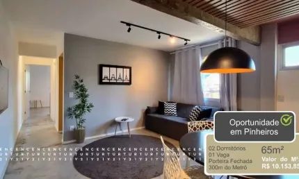 Apartamento com 2 quartos à venda na rua cardeal arcoverde, 2237, pinheiros, são paulo, 65 m2 por r$ 595.000